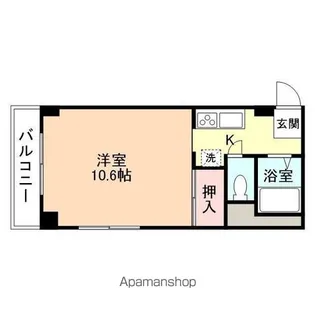サークルパレス布瀬【203号室】の間取り