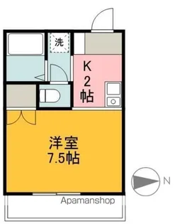 フォブール山越【204号室】の間取り