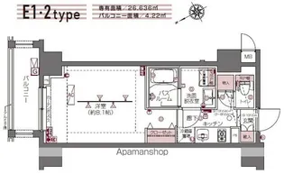 ZOOM白金高輪【9階】の間取り