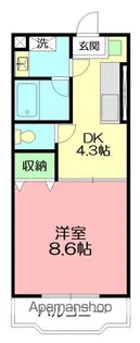 サンモールK2【101号室】の間取り