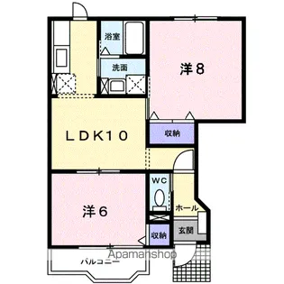 サンセール港C【1階】の間取り