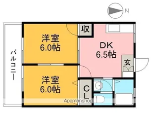 アドリアパラセ【3階】の間取り