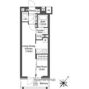 東京都渋谷区代々木2丁目【マンション】の間取り