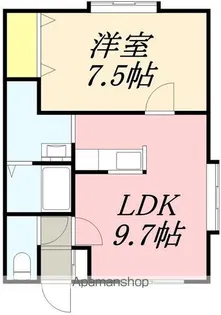 ツインかたばみ【202号室】の間取り