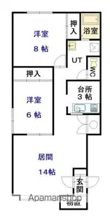 アメジストC【2階】の間取り