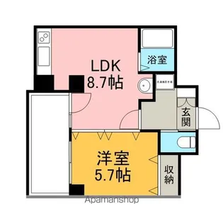ステイブルS17【6階】の間取り