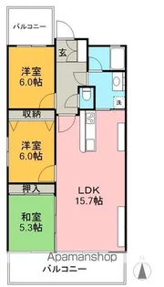 ビ・ウェル相模公園WEST【5階】の間取り