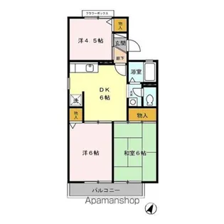 ロイヤルタウン泉 D【2階】の間取り