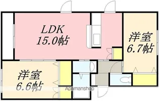 レジデンスプリンシパル【3階】の間取り