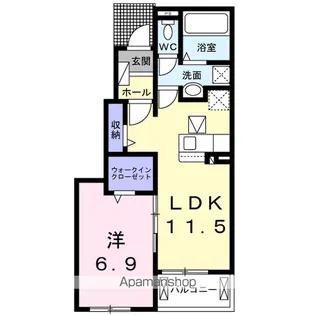 アニューグレイス Ⅱ【1階】の間取り
