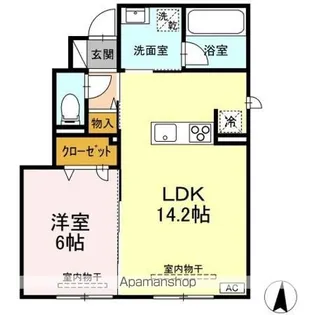 TORISIA青森中央【1階】の間取り
