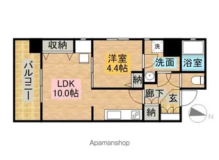 ウイリアムヒルズ浜松【8階】の間取り