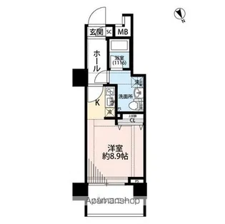 プレール・ドゥーク東新宿Ⅲ【10階】の間取り