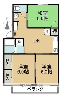 ハイツバンボ【103号室】の間取り