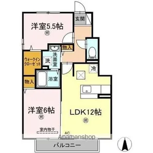 カーサコーラル A棟【1階】の間取り