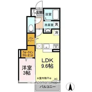 グラシアス オー A【1階】の間取り