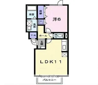 タウンコートワカバ【1階】の間取り