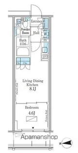 パークアクシス新宿百人町【6階】の間取り
