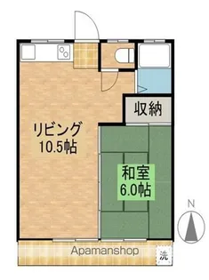 ミマタハイツ【203号室】の間取り