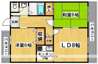 モズミヤビマンション【4階】の間取り