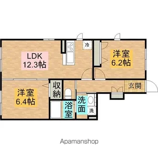 ラ・ナチュール【101号室】の間取り