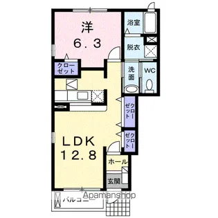 メゾンアプリ弐番館【104号室】の間取り