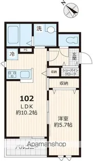 グランシャリオ【102号室号室】の間取り