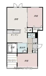 CASA−Ⅰ HIGASHIKAWAⅡ【201号室】の間取り