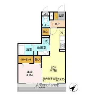 セジュールZEN Ⅲ A【2階】の間取り