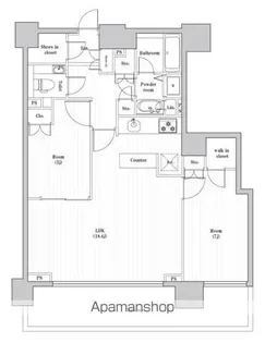 ザ・ヨコハマタワーズタワーウエスト【14階】の間取り