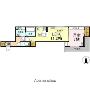 セレスティア開成 A棟【1階】の間取り