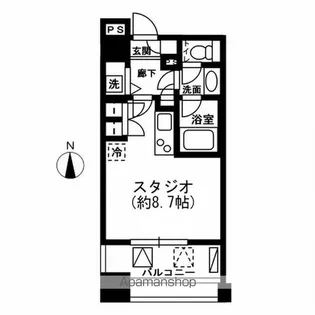 レジディア市ヶ谷【2階】の間取り