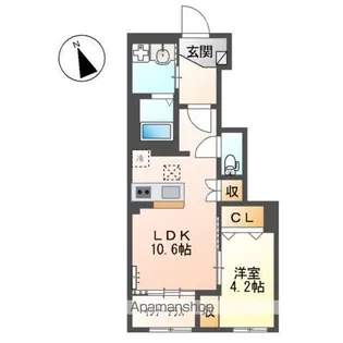 グランプラム本町(GRANPLUM本町)【1階】の間取り