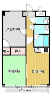 エクセルシオール北村【802号室】の間取り