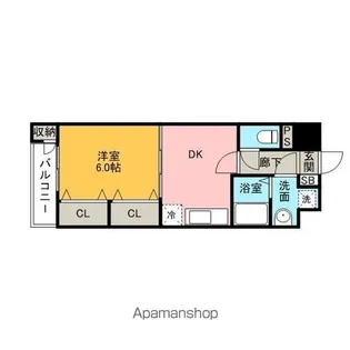 ポルトデュボヌール【10階】の間取り