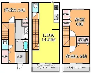 大阪府大阪市住吉区清水丘2丁目【一戸建】の間取り