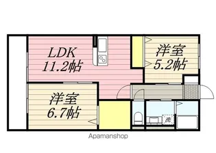 つばさハイム【A202号室】の間取り