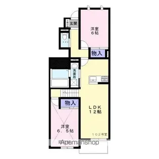 VALE STER(バレスタ)【102号室】の間取り