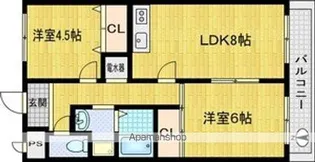 メゾンエスポアール【605号室】の間取り