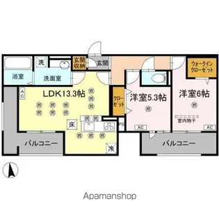 ギムレットA【1階】の間取り