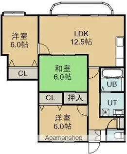 マンショングリーンリーフ【4階】の間取り