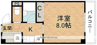シャルル泉大津【203号室】の間取り