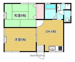 新館アパート【101号室】の間取り