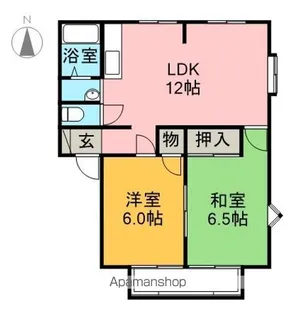サンビレッジ住吉 D【2階】の間取り