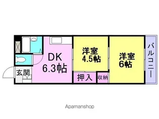 ノース大庄【402号室】の間取り