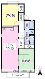 セジュール曙【202号室】の間取り