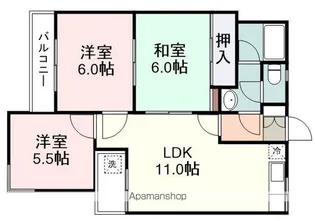 ファミール辰起【406号室】の間取り