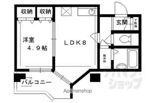 ロイヤル御池【302号室】の間取り