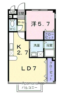 ラフレシール【2階】の間取り