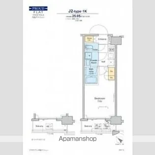 プラウドフラット月島アベニュー【7階】の間取り